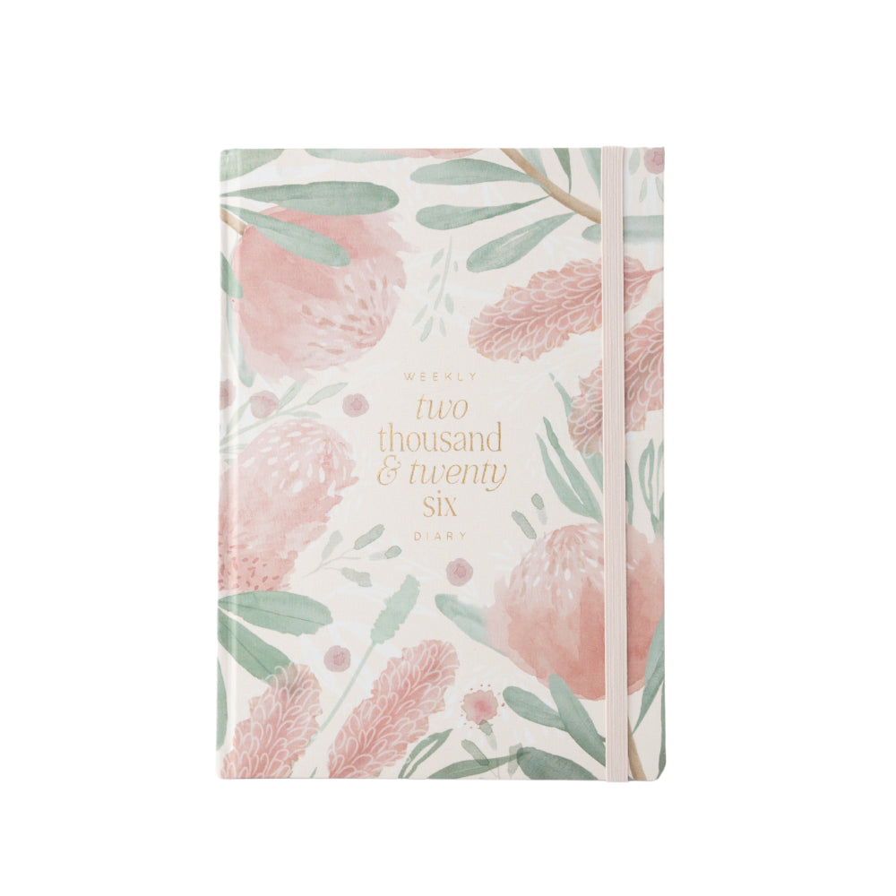 2026 A4 Weekly Diary - Blossoms